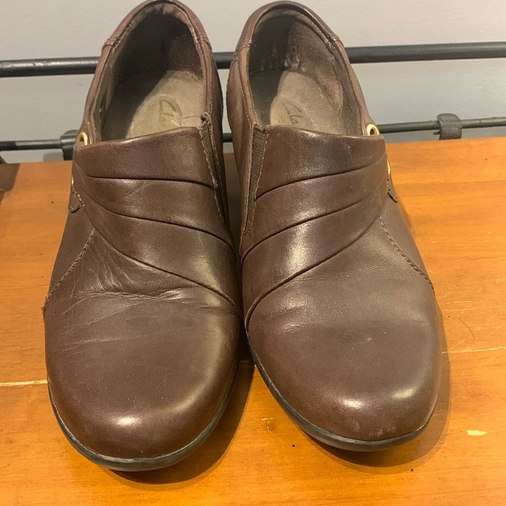 Clarks Brown Leather Ingalls Divine Loafers - Picture 4 of 8